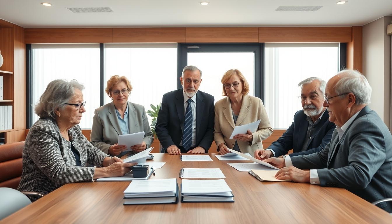 Family elder care planning discussion